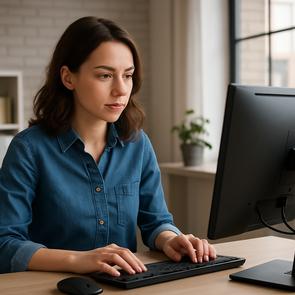 woman working on a computer-1